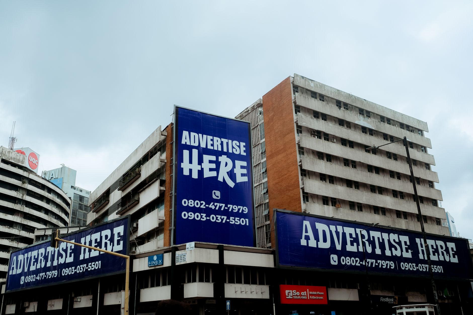 advertising billboards in lagos cityscape